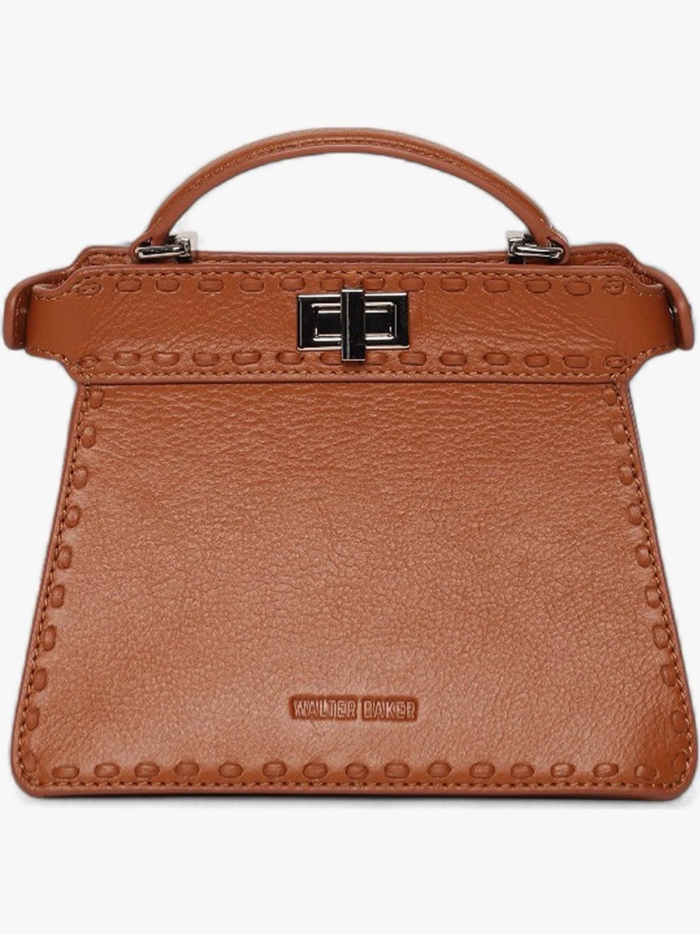 Walter Baker Cognac Leather Mini Top-Handle Bag
